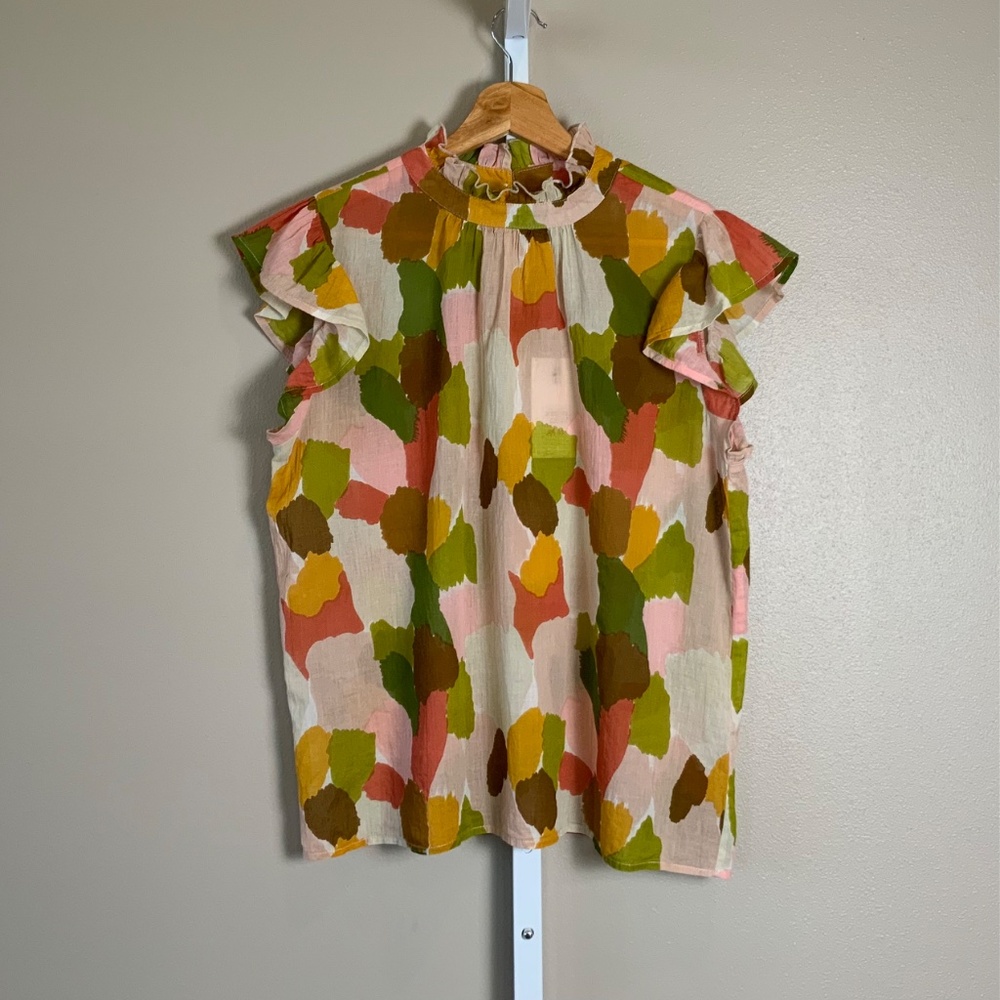 THML Mixed Color Flutter Blouse - Picture 4 of 16